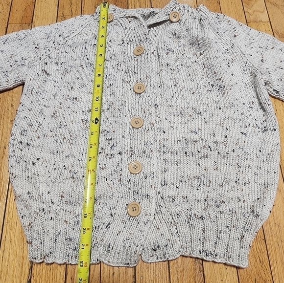 Women's donegal handmade knit cardigan sweater - Picture 4 of 11